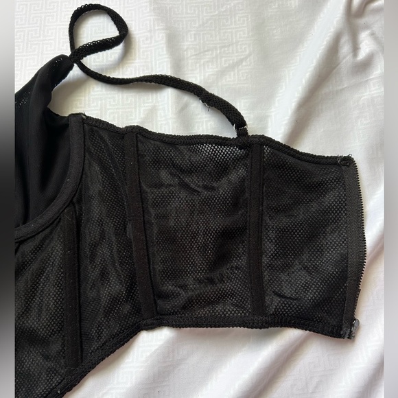 NWT BLACK CORSET WHITE FOX - Picture 6 of 7